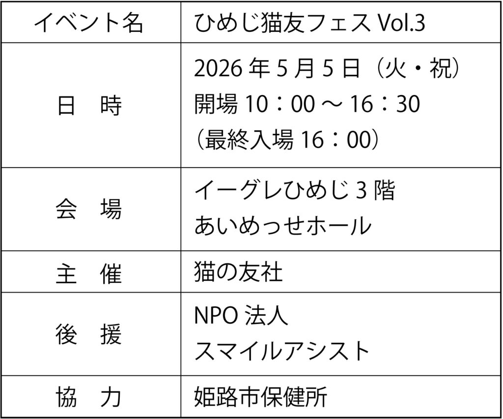 ひめじ猫友フェスvol3